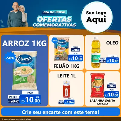 Modelo de Rede Social para Feed Facebook com o tema Dia do Idoso