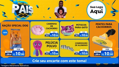 Modelo de TV para TV Horizontal com o tema Dia dos Pais para Pet Shop