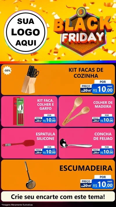 Modelo de TV para TV Vertical com o tema Black Friday para Utilidades Domésticas
