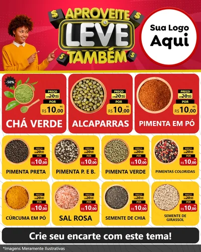 Modelo de Rede Social para Feed Instagram com o tema Aproveite e Leve Também para Produtos Naturais