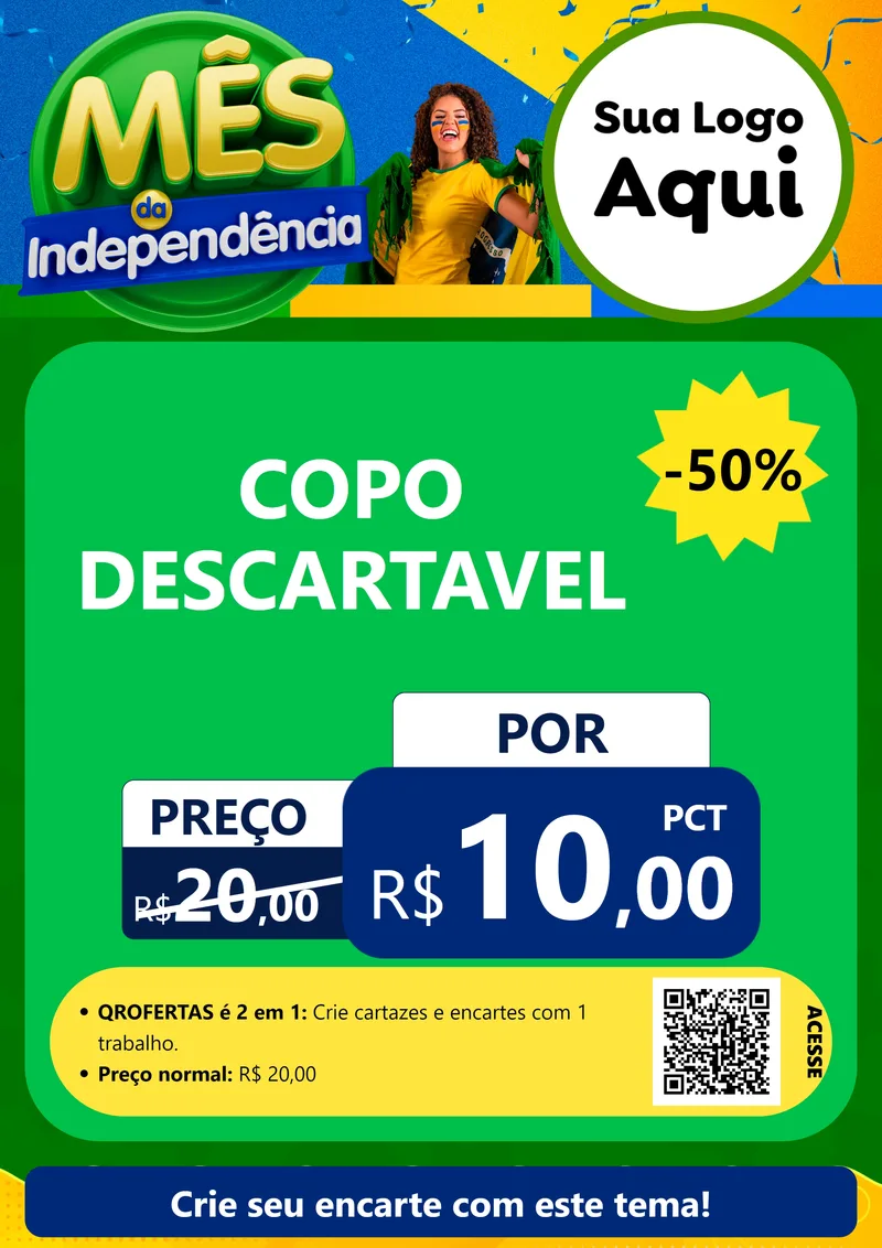 Modelo de Cartaz para Cartaz A4 Vertical com o tema Mês da Independência para Embalagens