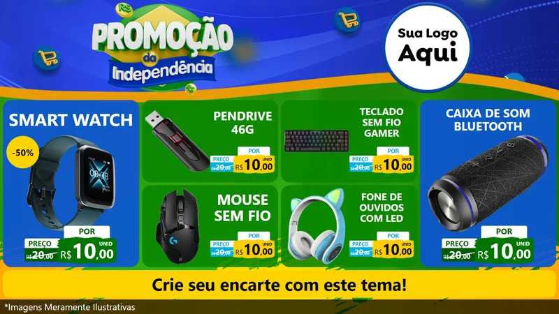 Modelo de TV para TV Horizontal com o tema Promoção da Independência para Informática
