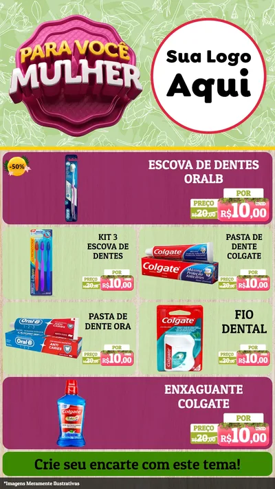 Modelo de TV para TV Vertical com o tema Para Você Mulher para Higiene Pessoal