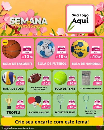 Modelo de Rede Social para Feed Instagram com o tema Semana da Primavera para Artigos Esportivos