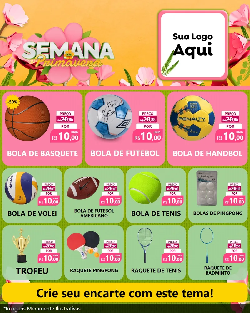 Modelo de Rede Social para Feed Instagram com o tema Semana da Primavera para Artigos Esportivos
