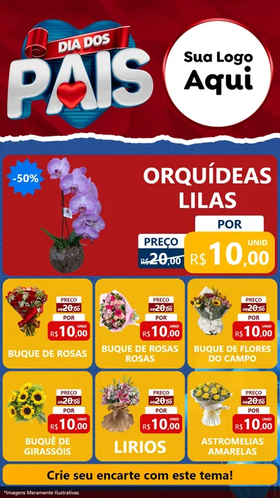 Modelo de Rede Social para Stories com o tema Dia dos Pais para Floricultura e jardim