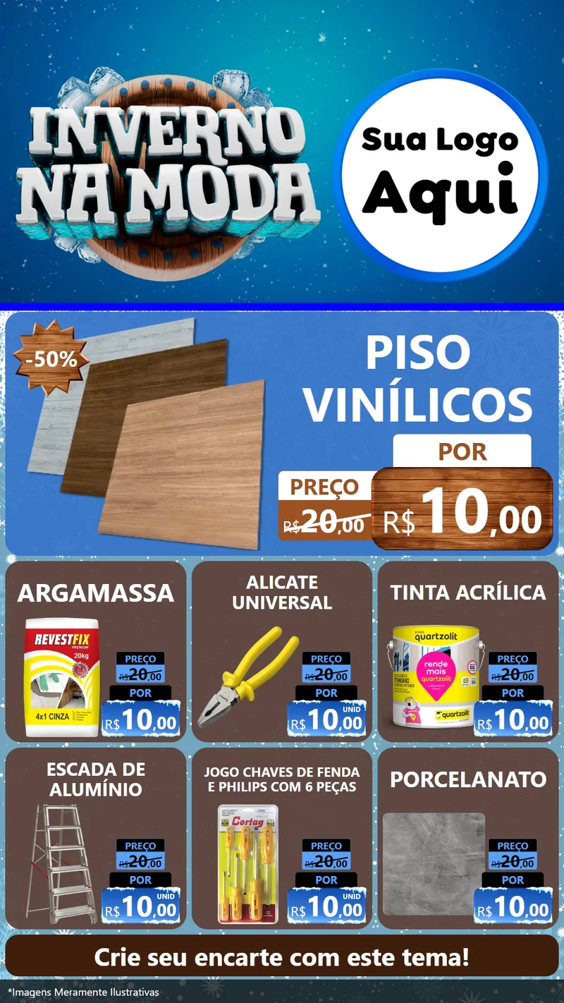 Modelo de Rede Social para Stories com o tema Inverno na Moda para Material para Construção