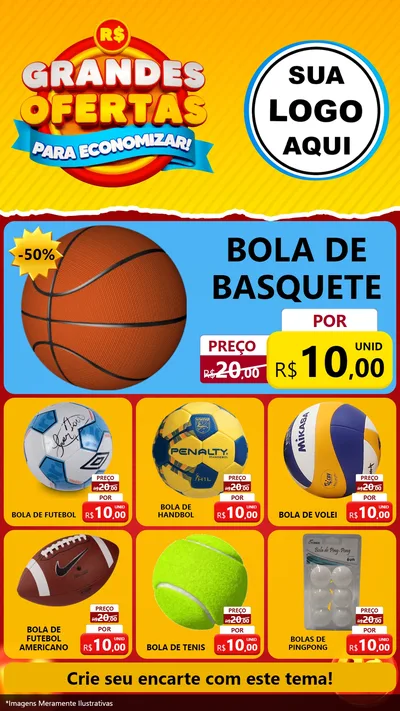 Modelo de Rede Social para Stories com o tema Grandes Ofertas Para Economizar! para Artigos Esportivos