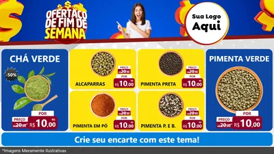 Modelo de TV para TV Horizontal com o tema Ofertaço de Fim de Semana para Produtos Naturais