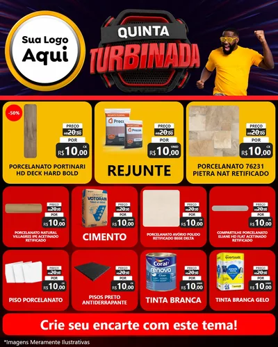 Modelo de Rede Social para Feed Instagram com o tema Quinta Turbinada para Pisos e revestimentos