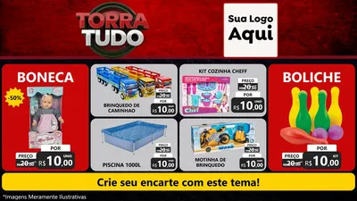 Modelo de TV para TV Horizontal com o tema Torra Tudo para Brinquedos