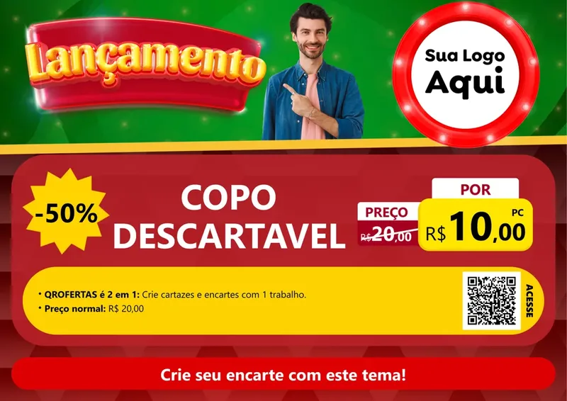 Modelo de Cartaz para Cartaz A4 Horizontal com o tema Lançamento para Embalagens