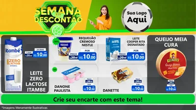 Modelo de TV para TV Horizontal com o tema Semana de Descontão - Copa para Frios e Laticínios