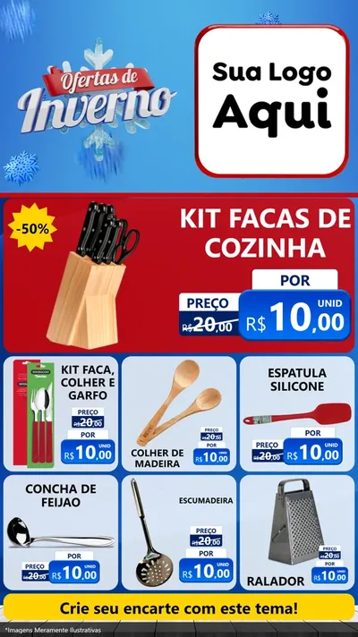 Modelo de Rede Social para Stories com o tema Ofertas de Inverno para Utilidades Domésticas