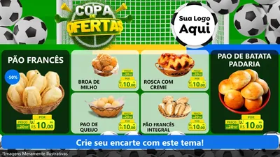Modelo de TV para TV Horizontal com o tema Copa De Ofertas para Padaria