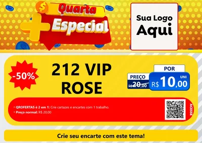 Modelo de Cartaz para Cartaz A4 Horizontal com o tema Quarta Mais Especial para Perfumes