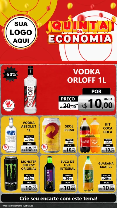 Modelo de Rede Social para Stories com o tema Quinta da Economia para Distribuidora de bebidas