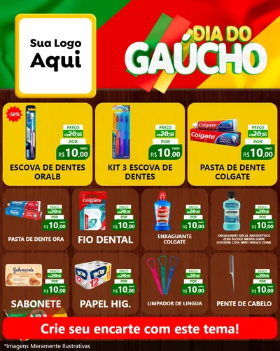 Modelo de Rede Social para Feed Instagram com o tema Dia do Gaúcho para Higiene Pessoal