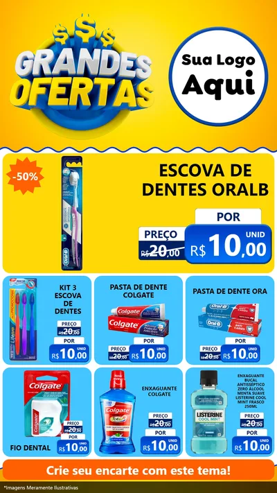 Modelo de Rede Social para Stories com o tema Grandes Ofertas para Higiene Pessoal