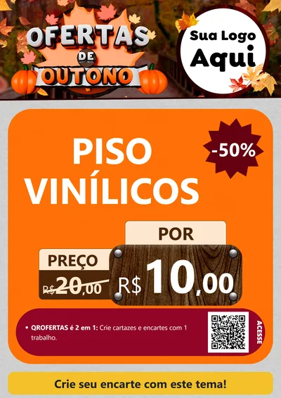 Modelo de Cartaz para Cartaz A4 Vertical com o tema Ofertas de Outono para Material para Construção