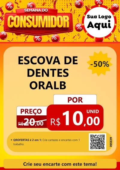Modelo de Cartaz para Cartaz A4 Vertical com o tema Semana do Consumidor para Higiene Pessoal