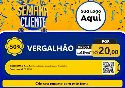 Modelo de Cartaz para Cartaz A4 Horizontal com o tema Semana do Cliente para Ferragens