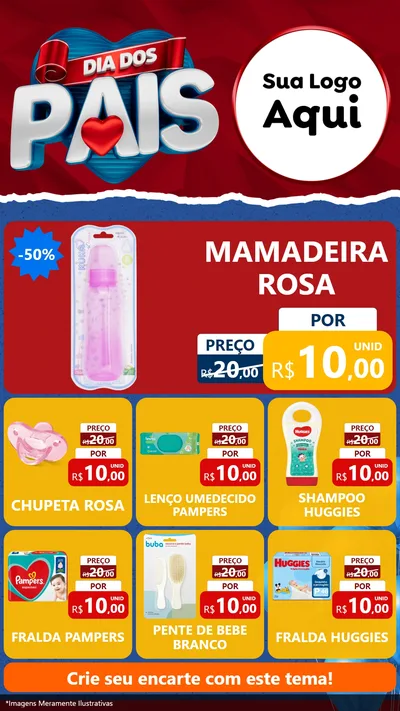 Modelo de Rede Social para Stories com o tema Dia dos Pais para Bebês