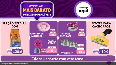 Modelo de TV para TV Horizontal com o tema Mais Barato para Pet Shop