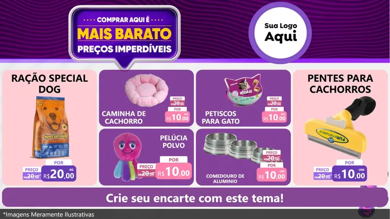 Modelo de TV para TV Horizontal com o tema Mais Barato para Pet Shop