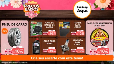 Modelo de TV para TV Horizontal com o tema Primavera de Preços Baixos para Auto peças
