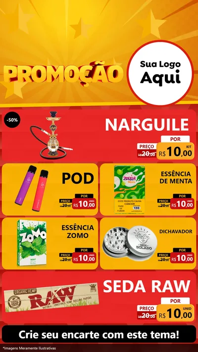 Modelo de TV para TV Vertical com o tema Promoção para Tabacaria