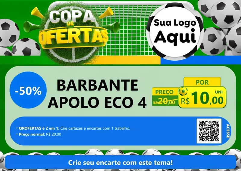 Modelo de Cartaz para Cartaz A4 Horizontal com o tema Copa De Ofertas para Armarinho e Aviamentos