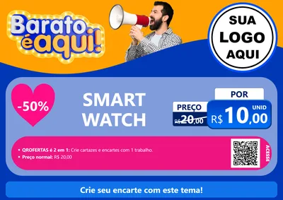 Modelo de Cartaz para Cartaz A4 Horizontal com o tema Barato é aqui para Informática