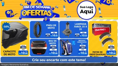 Modelo de TV para TV Horizontal com o tema Fim de Semana de Ofertas para Moto peças