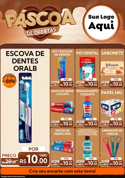 Modelo de Encarte para Encarte A4 Vertical com o tema Páscoa de Ofertas para Higiene Pessoal