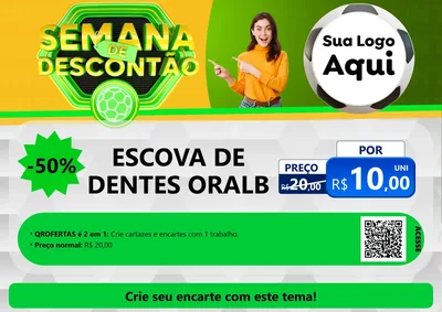 Modelo de Cartaz para Cartaz A4 Horizontal com o tema Semana de Descontão - Copa para Higiene Pessoal
