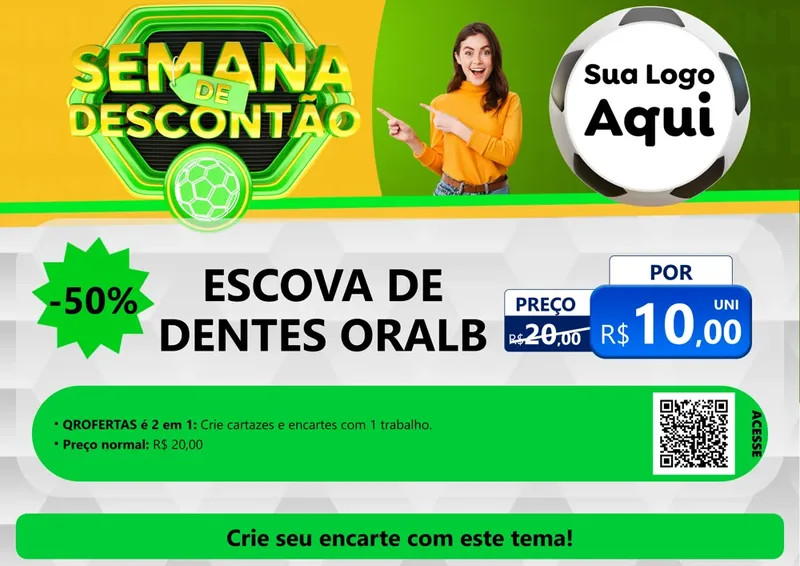 Modelo de Cartaz para Cartaz A4 Horizontal com o tema Semana de Descontão - Copa para Higiene Pessoal
