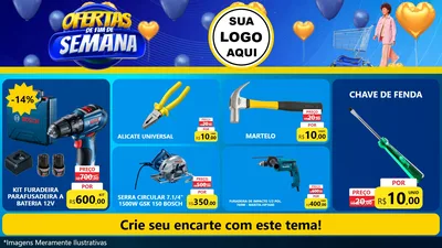 Modelo de TV para TV Horizontal com o tema Ofertas de Fim de Semana para Maquinas e Ferramentas