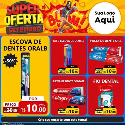 Modelo de Rede Social para Feed Facebook com o tema Super Oferta Setembro para Higiene Pessoal