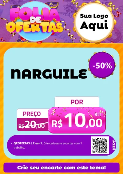 Modelo de Cartaz para Cartaz A4 Vertical com o tema Folia de Ofertas para Tabacaria