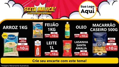 Modelo de TV para TV Horizontal com o tema Sexta Maluca! para Supermercado