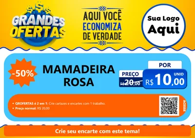 Modelo de Cartaz para Cartaz A4 Horizontal com o tema Grandes Ofertas para Bebês