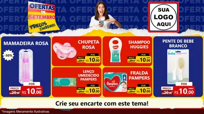 Modelo de TV para TV Horizontal com o tema Ofertas de Setembro - Preços Incríveis para Bebês