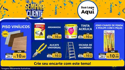 Modelo de TV para TV Horizontal com o tema Semana do Cliente para Material para Construção
