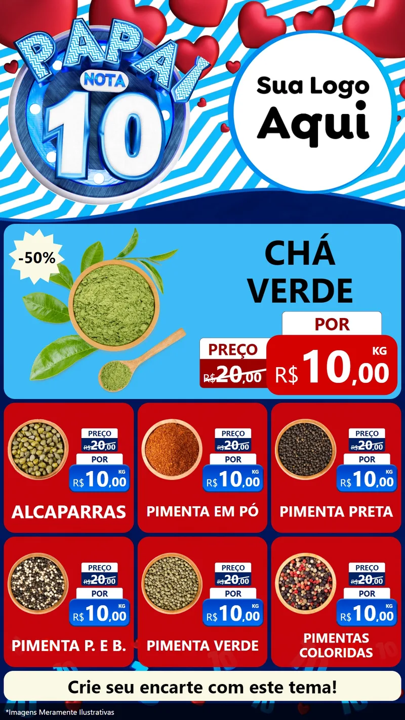 Modelo de Rede Social para Stories com o tema Papai Nota 10 para Produtos Naturais