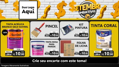 Modelo de TV para TV Horizontal com o tema Setembro Imbatível para Tintas e Ferramentas