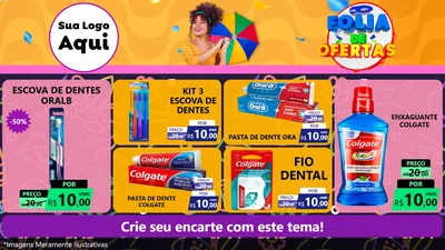 Modelo de TV para TV Horizontal com o tema Folia de Ofertas para Higiene Pessoal