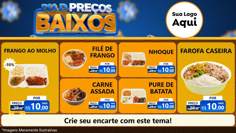 Modelo de TV para TV Horizontal com o tema Dia D Preço Baixo para Restaurante
