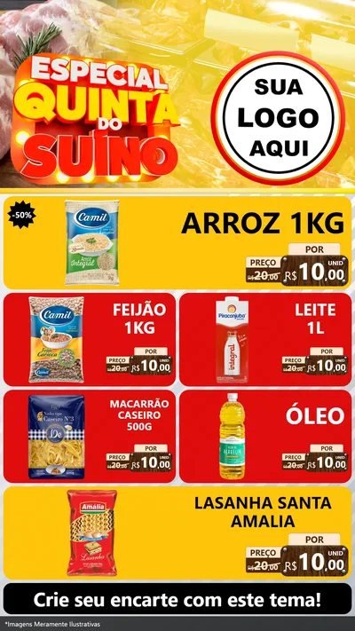 Modelo de TV para TV Vertical com o tema Especial Quinta do Suíno