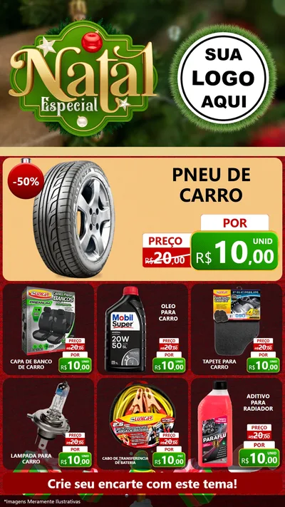 Modelo de Rede Social para Stories com o tema Natal Especial para Auto peças